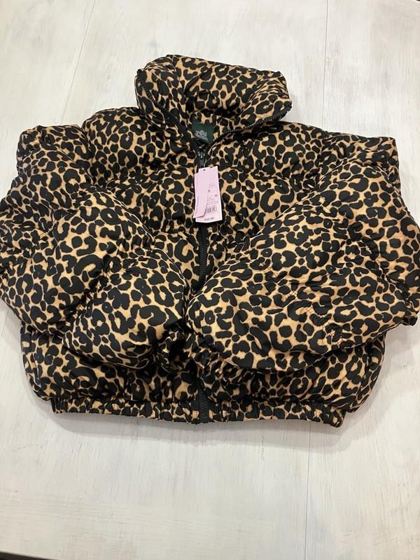Women's Puffer Jacket - Wild Fable Leopard Print Water Resistant XXS