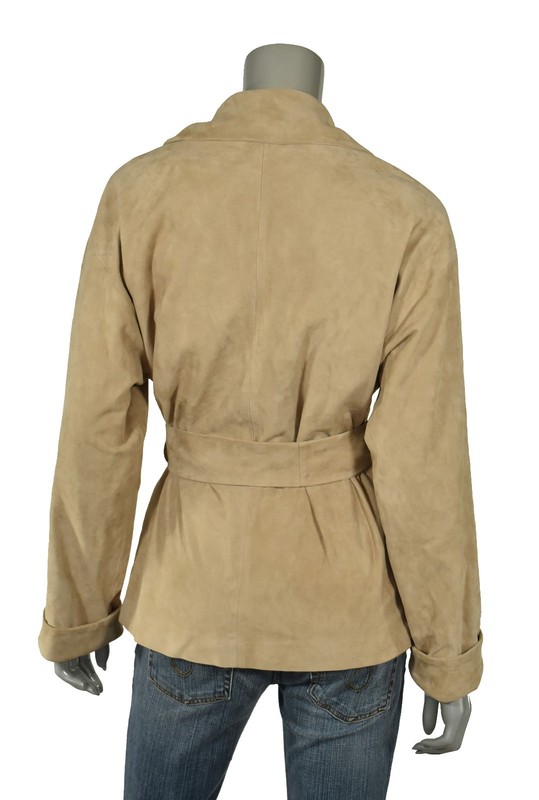 Women's Ralph Lauren Black Label Denita Belted Suede Blazer Jacket New $2898