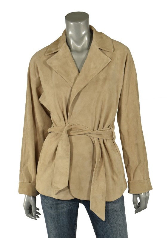 Women's Ralph Lauren Black Label Denita Belted Suede Blazer Jacket New $2898
