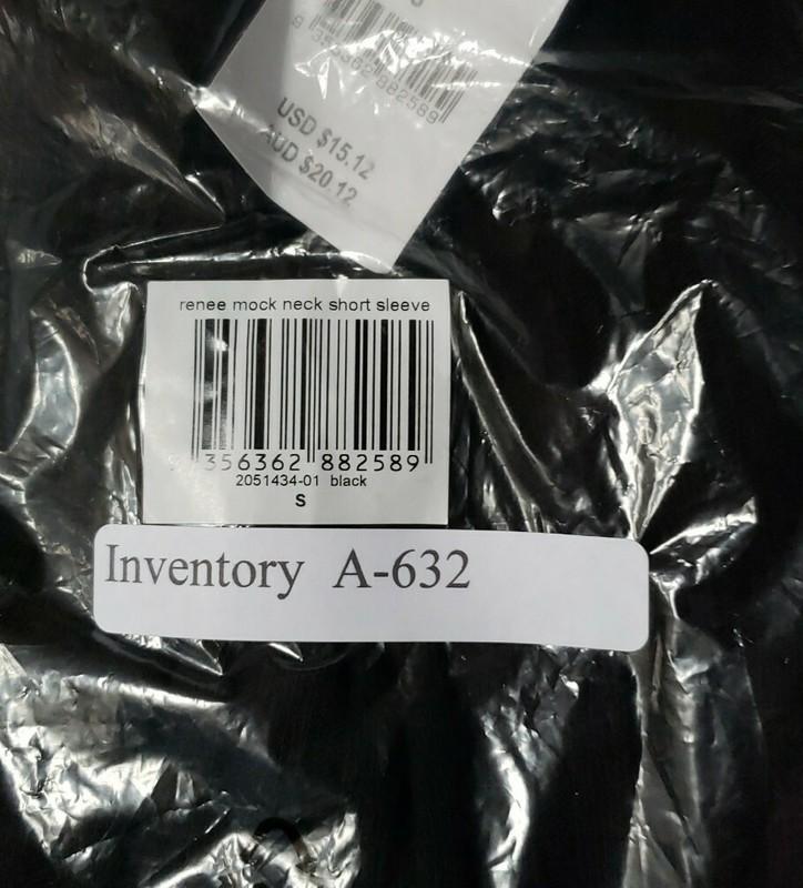 Women's Renee Mock Neck Short Sleeve Color-Black Size-Small ( Cotton On ) NWT
