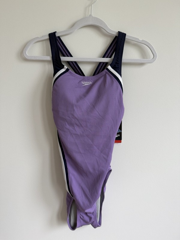 Women's Rib Quantum Fusion Splice One Piece Purple - Size 10 NWT