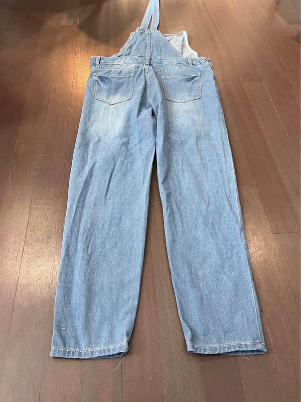 Women's Ripped Denim Overall. Size M