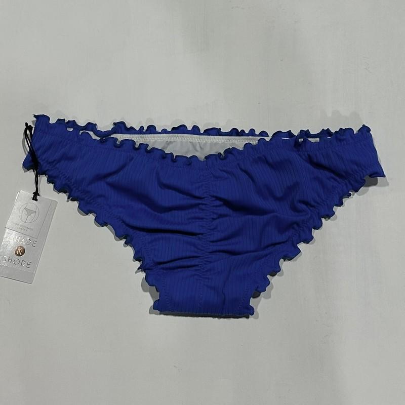 Women's Ruffle Cheeky Bikini Bottom - Shade & Shore Sapphire Blue XS (0-2)