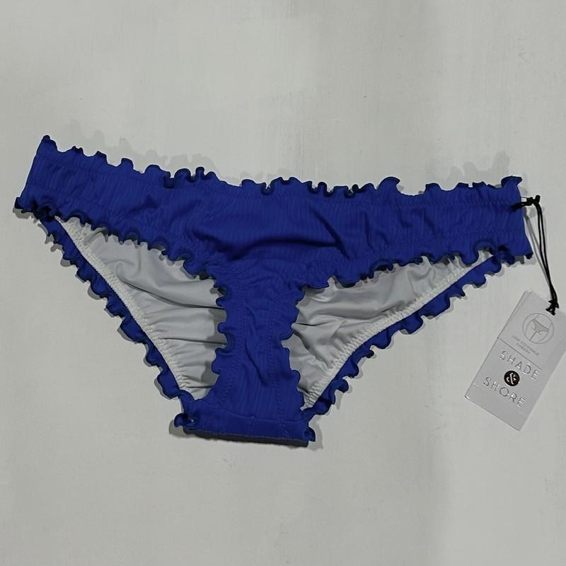 Women's Ruffle Cheeky Bikini Bottom - Shade & Shore Sapphire Blue XS (0-2)