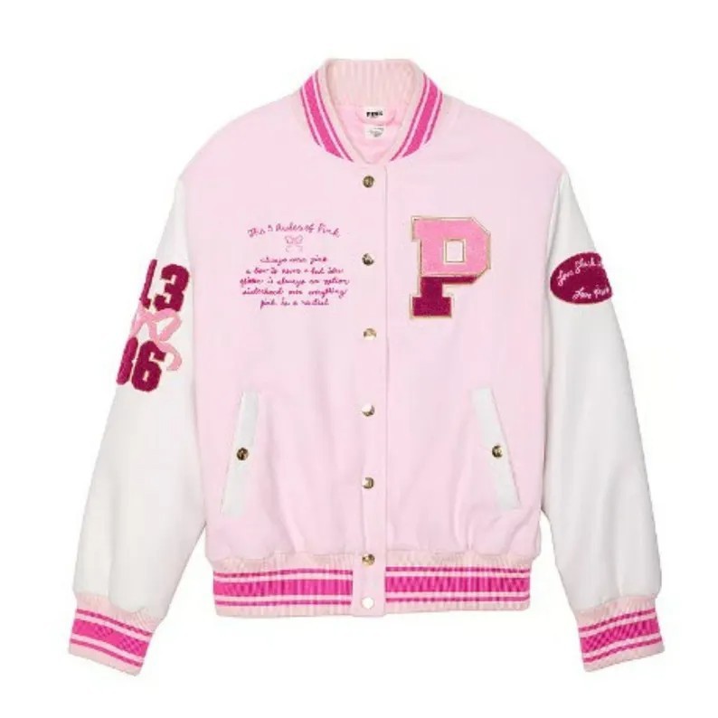 Women's Secret PINK x Love Shack Fancy Varsity Jacket for Ladies Girls