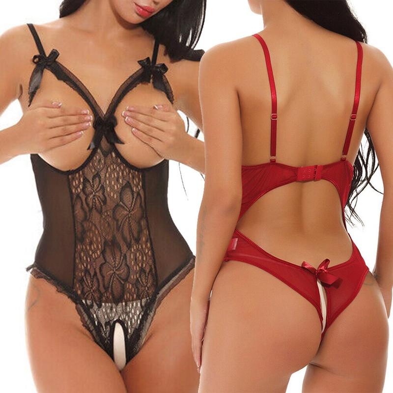 Women's Sexy-Lingerie Babydoll Sleepwear Underwear Lace Dress G-String Nightwear