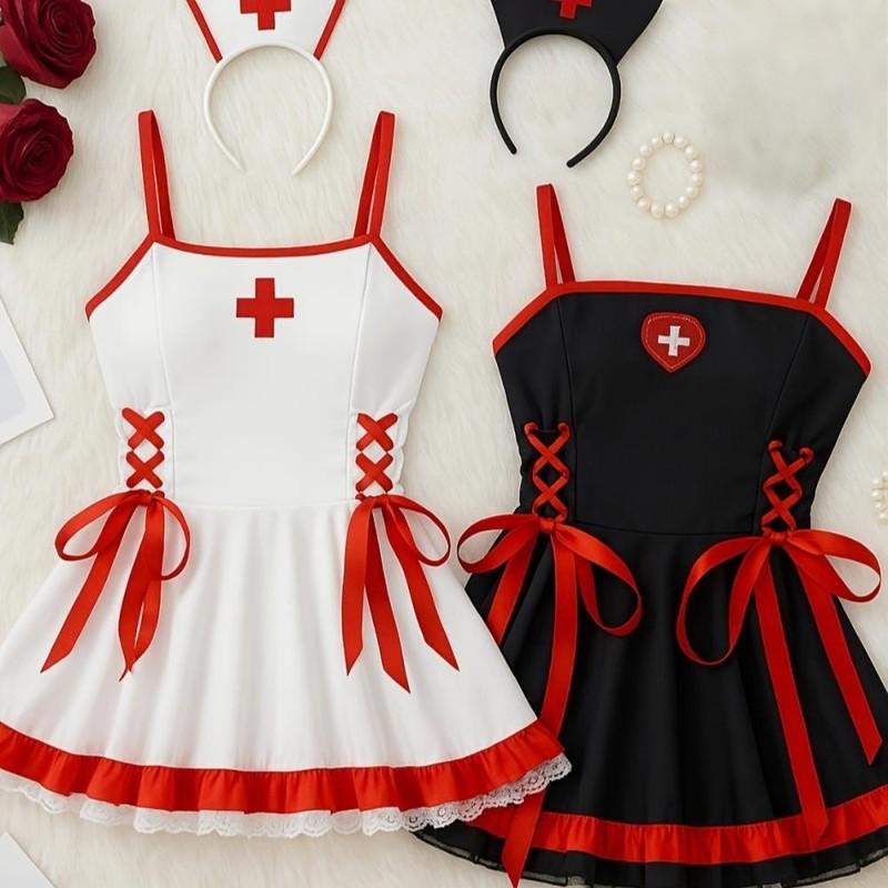 Women's Sexy Lingerie Costume Role-play Halloween Nurse Uniform Set