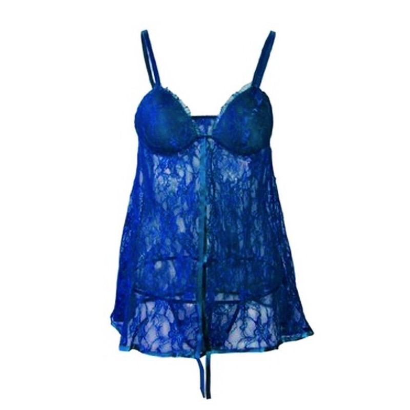 Women's Sexy Lingerie Lace Babydoll Thong Nightdress Sleepwear Dress Set US FAST