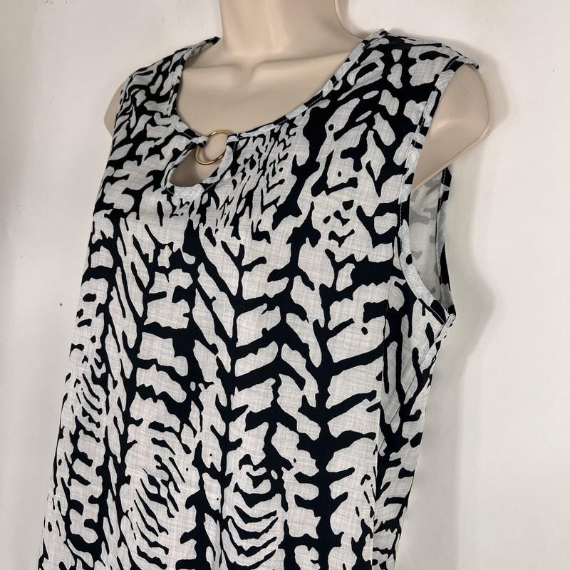 Women's Shift Dress Size Medium Sleeveless Keyhole Neck Lightweight Above Knee