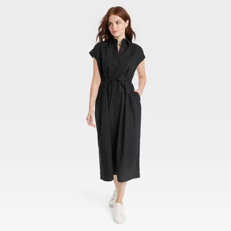 Women's Short Sleeve Midi Dress - A New Day
