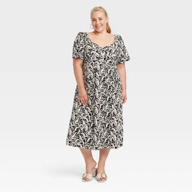 Women's Short Sleeve Midi Dress - A New Day
