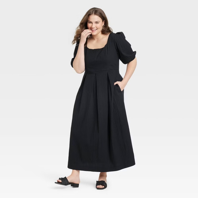 Women's Short Sleeve Midi Dress - A New Day