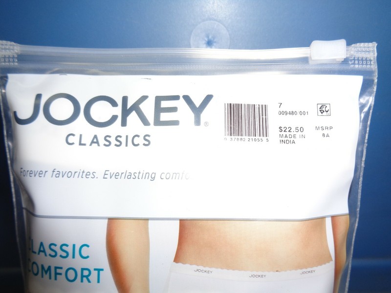 WOMEN'S SIZE 7 JOCKEY CLASSIC FRENCH HI-CUT BLACK 3-PACK UNDERWEAR 100% COTTON