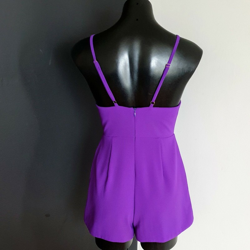 Women's Size 8 'BEC & BRIDGE' Gorgeous Purple Peek A Boo Playsuit - AS NEW
