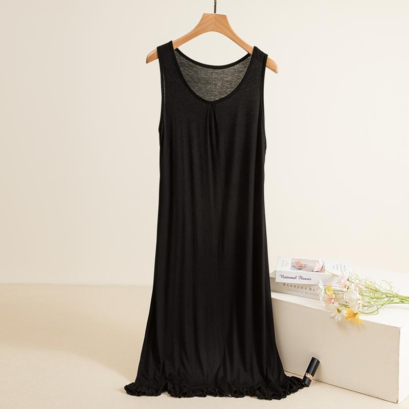 Women's Sleeveless Modal Nightgown - Soft Breathable Sleep Dress For Summer