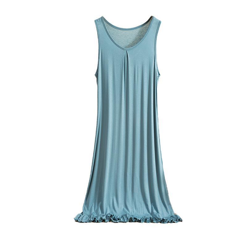 Women's Sleeveless Modal Nightgown - Soft Breathable Sleep Dress For Summer