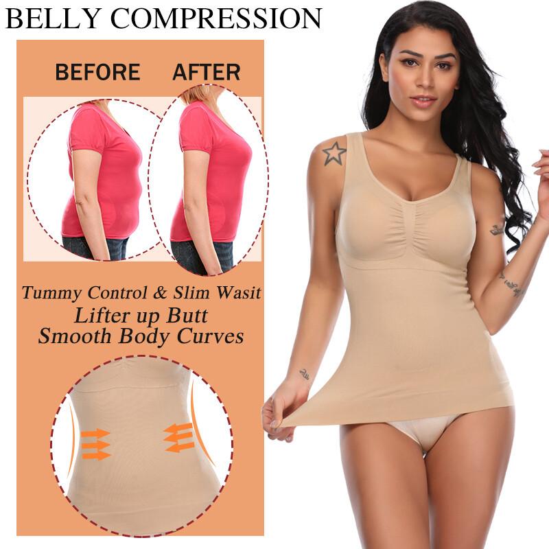 Women's Slim Body Shaper Tank Top Tummy Control Seamless Camisole Shapewear Vest