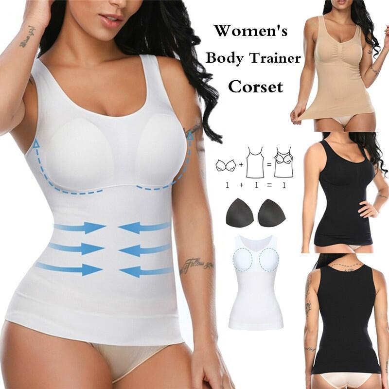 Women's Slim Body Shaper Tank Top Tummy Control Seamless Camisole Shapewear Vest