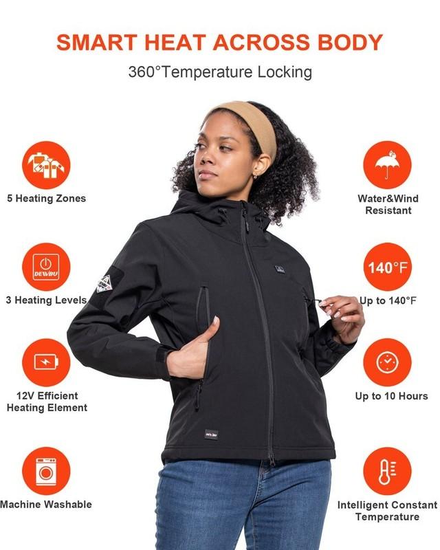 Women's Soft Shell Heated Jacket Without Battery