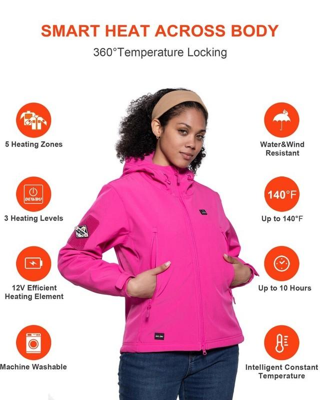 Women's Soft Shell Heated Jacket Without Battery