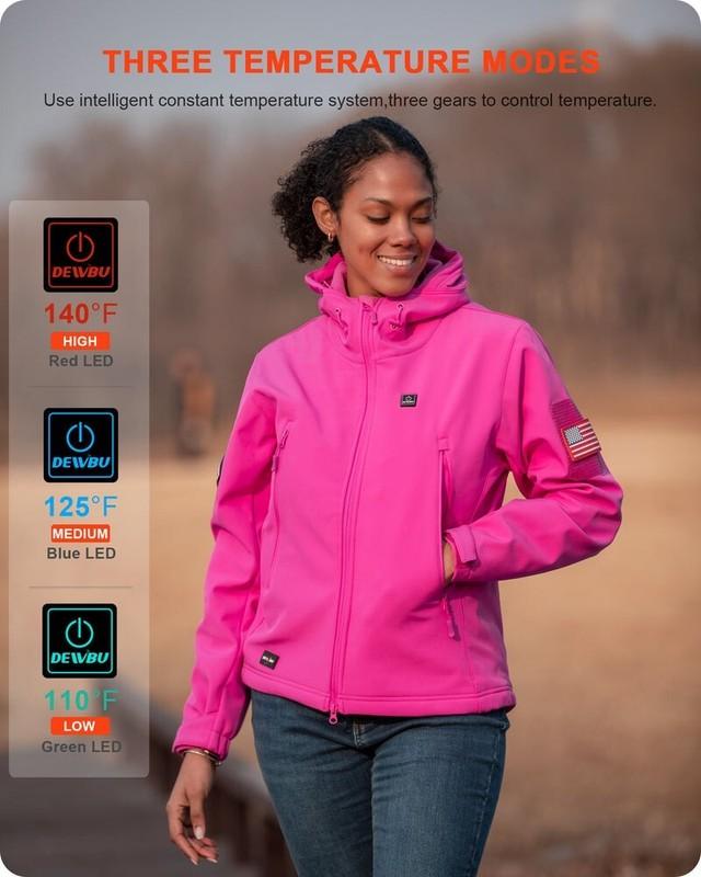 Women's Soft Shell Heated Jacket Without Battery