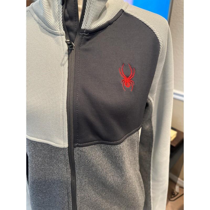 Women’s Spyder Full Zip Colorblock Gray Jacket. Size Medium