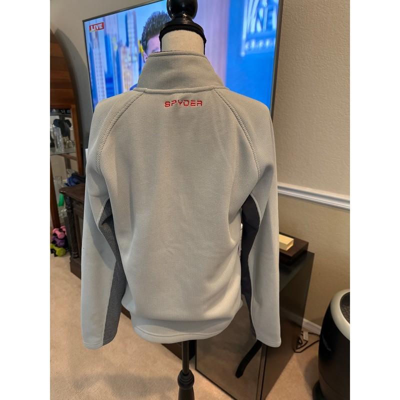 Women’s Spyder Full Zip Colorblock Gray Jacket. Size Medium