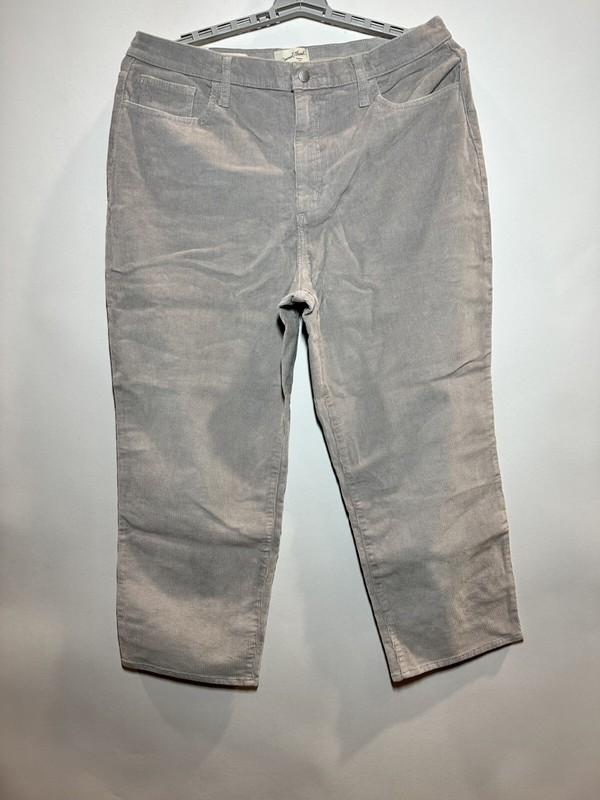 Women's Super-High Rise Corduroy Straight Jeans - Universal Thread Gray 10