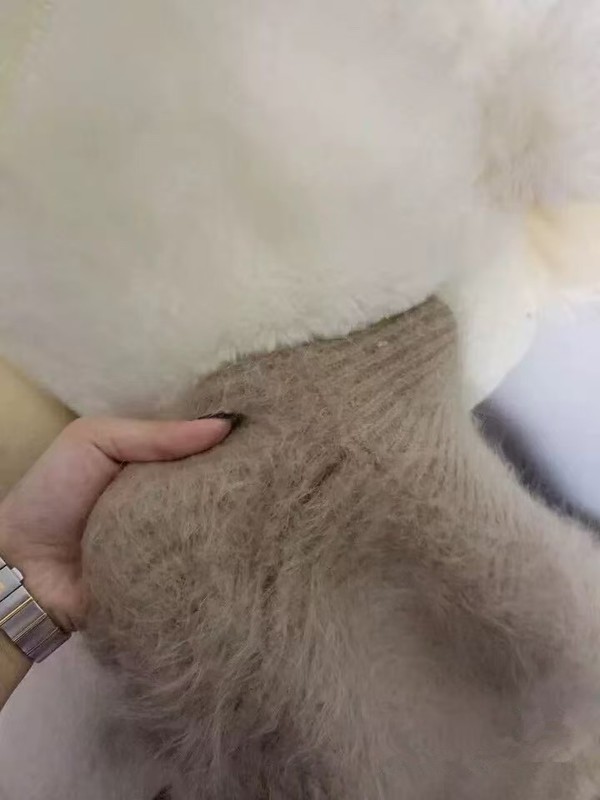 Women's Super Soft Long Angora Pullover Chunky Fluffy Jumper