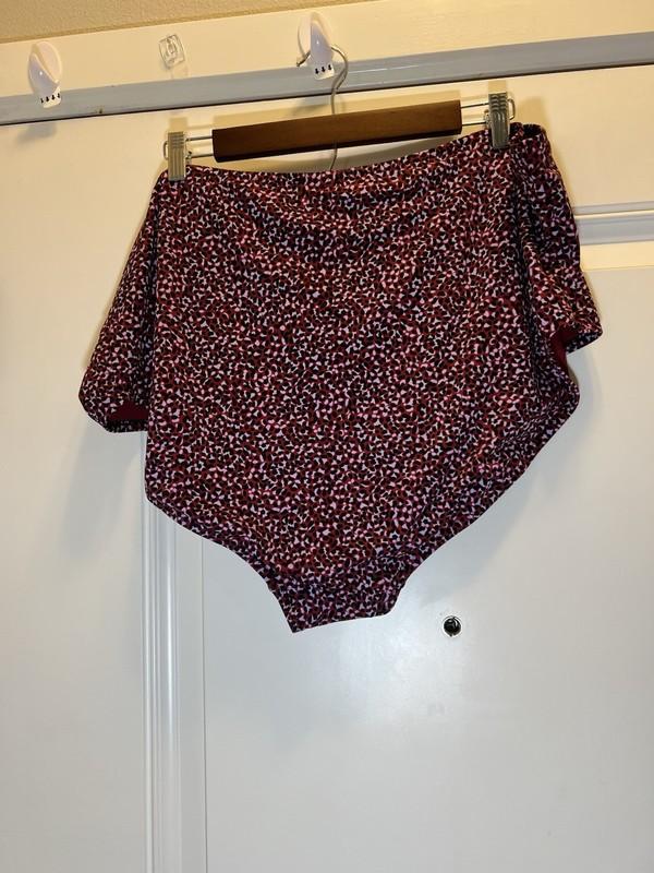Women’s Swim Suit Bottoms Red Cheetah Print Size 6X Swimsuit Swimwear Wear