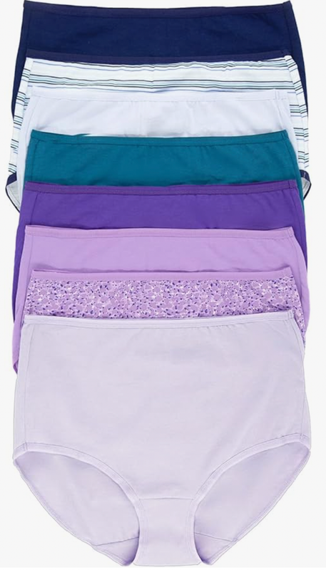 Women's Sz S Panties Felina Cotton Stretch Brief 8 Pack