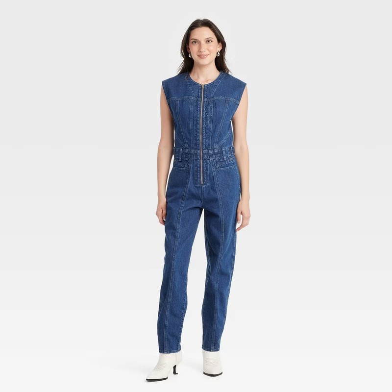 Women's Tailored Denim Jumpsuit - Universal Thread