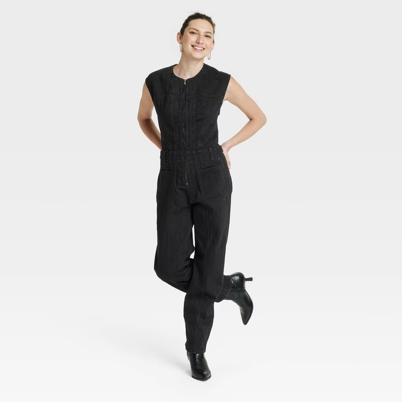 Women's Tailored Denim Jumpsuit - Universal Thread