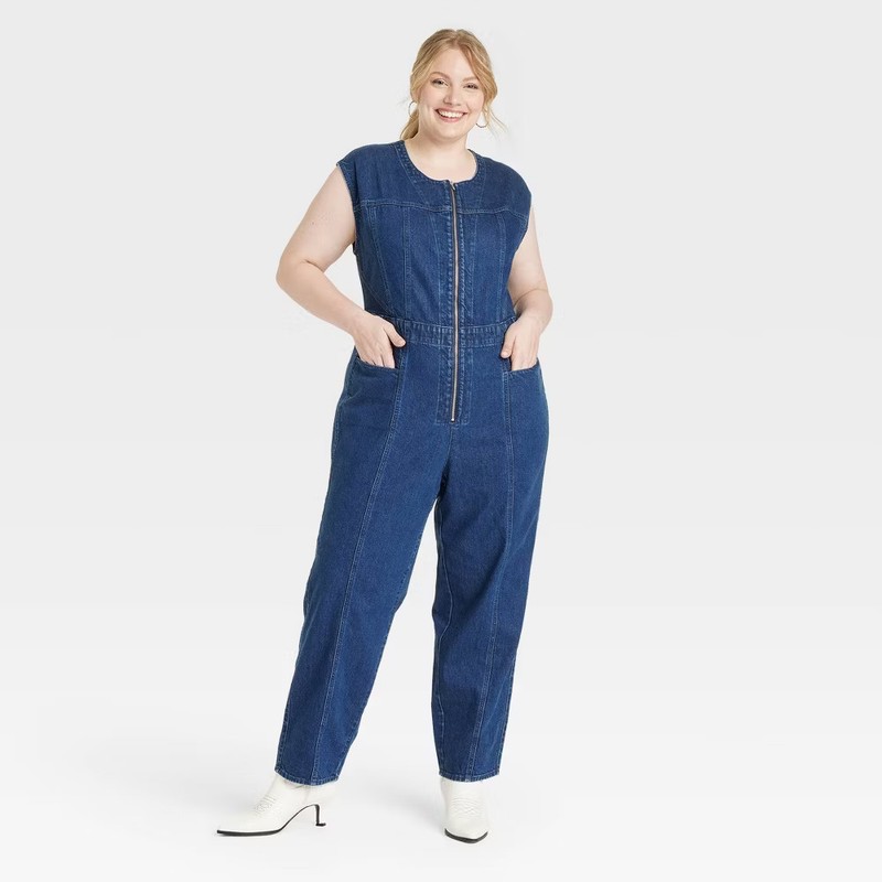 Women's Tailored Denim Jumpsuit - Universal Thread
