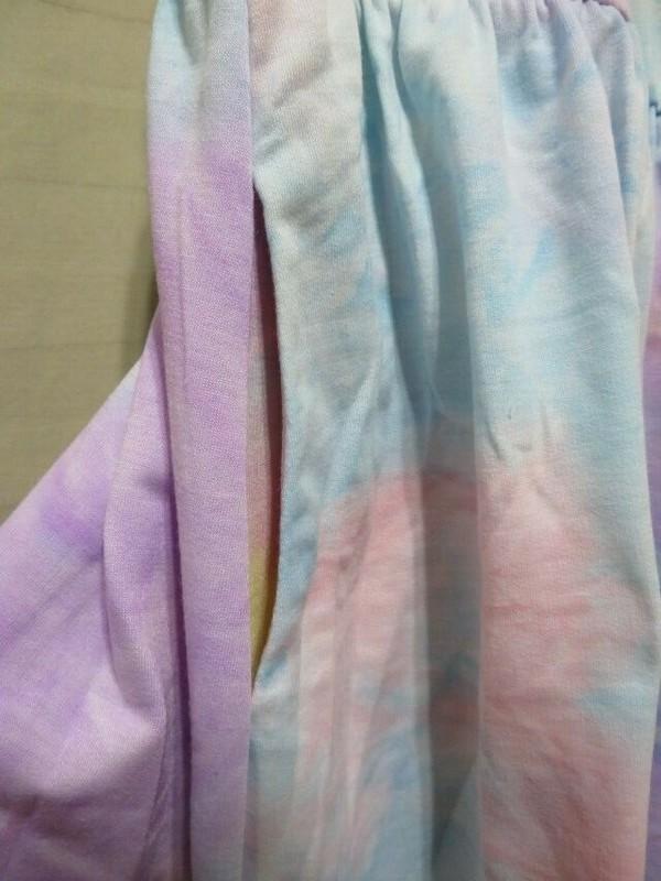Women's Tie-Dye Short Sleeve Knee Length Pocket Tunic Dress - NWOT