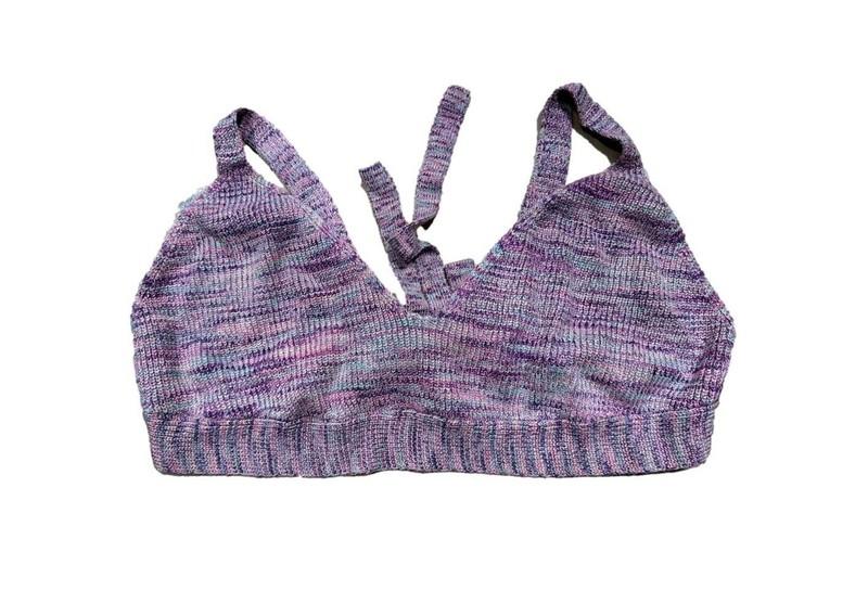 Women's Triangle Cup Sweater Tiny Tank Top - Wild Fable Purple Spacedye XL