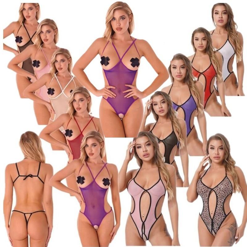Women's Underwear Naughty Play Teddy Babydoll Bodysuit Hollow Out Lingerie