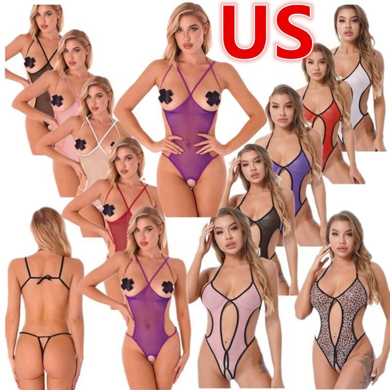 Women's Underwear Naughty Play Teddy Babydoll Bodysuit Hollow Out Lingerie