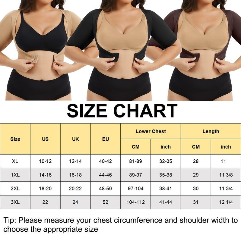 Women's Upper Arm Shaper Compression Sleeves Post Surgery Shapewear Tops Slimmer