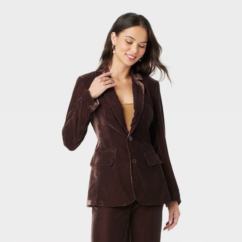 Women's Velvet Blazer - A New Day