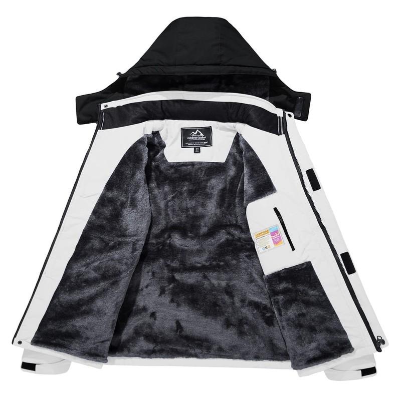 Women's Waterproof Ski Snow Jacket Winter Warm Fleece Lined Mountain Hiking Coat