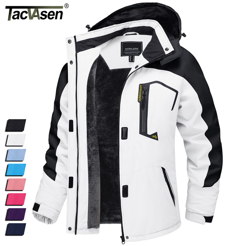 Women's Waterproof Ski Snow Jacket Winter Warm Fleece Lined Mountain Hiking Coat