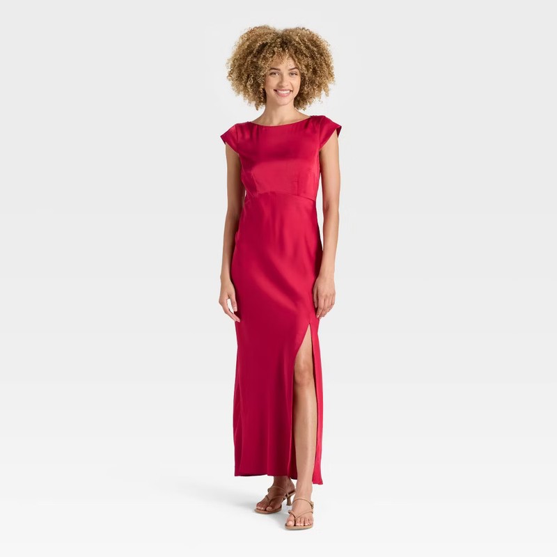 Women's Woven Open Back Maxi Dress - A New Day