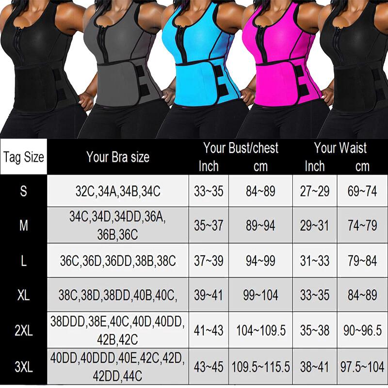 Women Sauna Corset Waist Trainer Sweat Vest Tummy Control Gym Slim Body Shaper