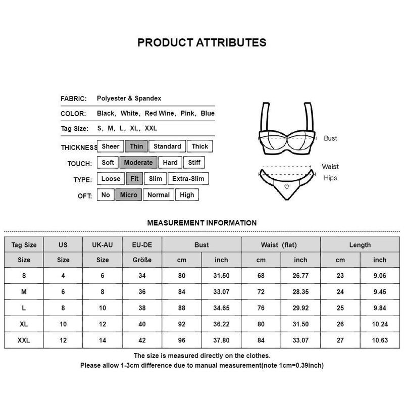Women Sexy Lace Lingerie Nightwear Underwear Panties Brief Sleepwear Bra Set US