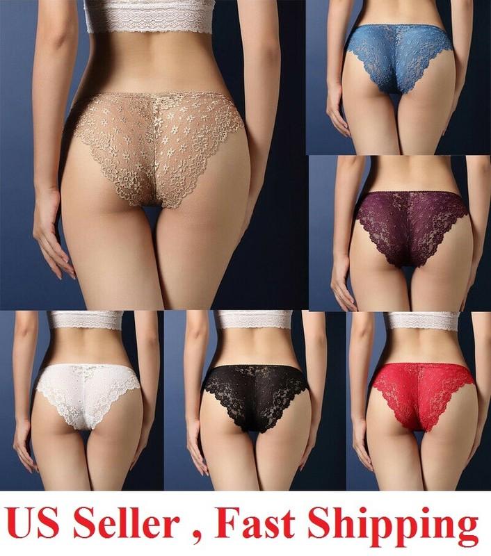 Women Sexy Lace Panties Knickers Lingerie Seamless Underwear G-string Briefs US