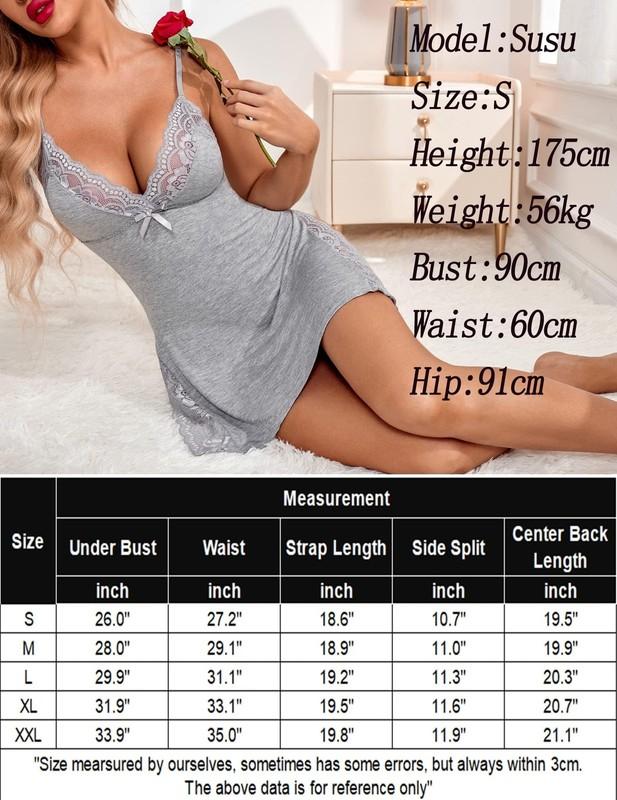 Women Sexy Lingerie Lace Cotton/Silk Dress Underwear Babydoll Nightwear Pajamas