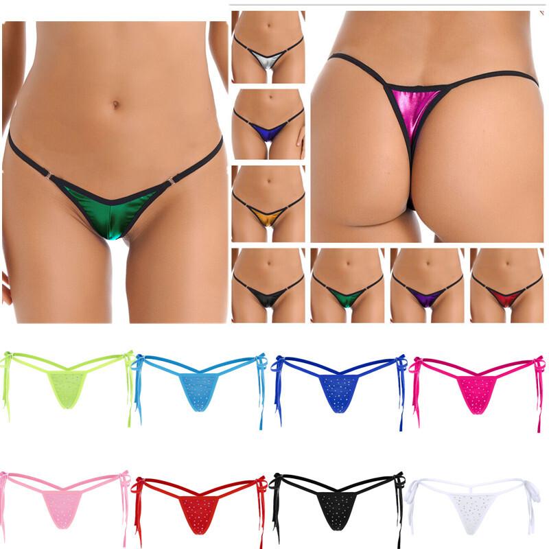 Women Sexy Low Rise Mini G-String Bikini Thong Panties Underwear T-back Lingerie