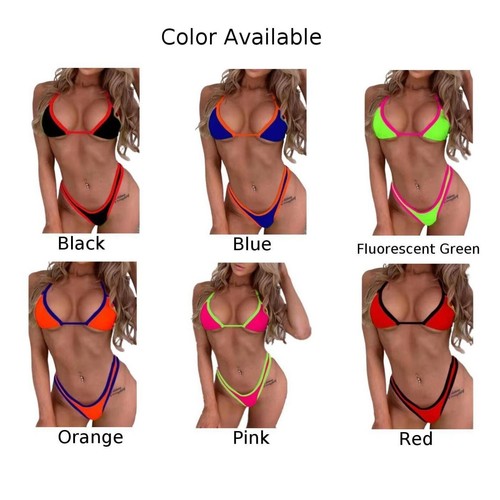 Women Sexy Mini Micro Thong Underwear G-String Bra Set Bikini Swimwear Nightwear