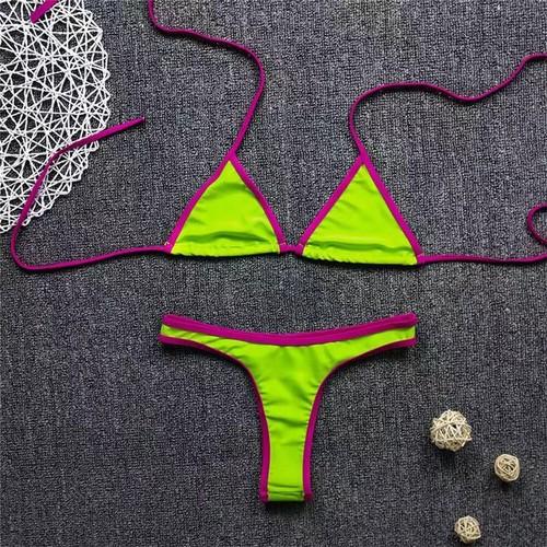 Women Sexy Mini Micro Thong Underwear G-String Bra Set Bikini Swimwear Nightwear